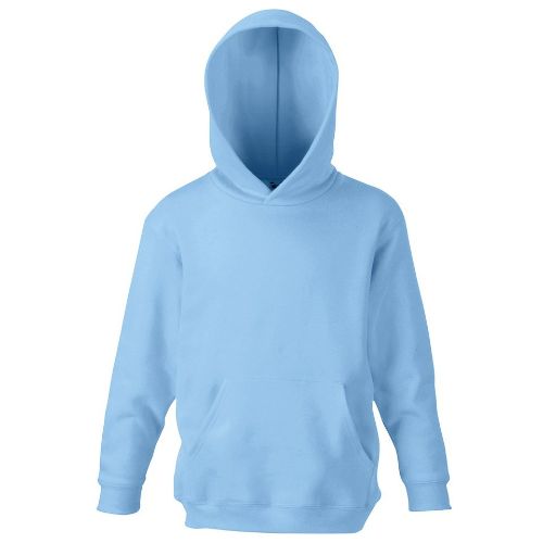 Fruit Of The Loom Kids Classic Hooded Sweatshirt Sky Blue